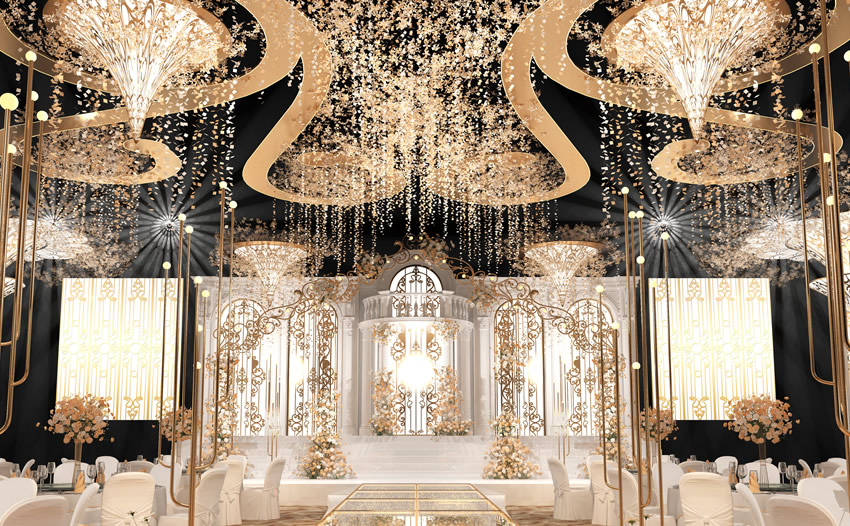 沐川花木兰喜事汇金色大厅效果展示